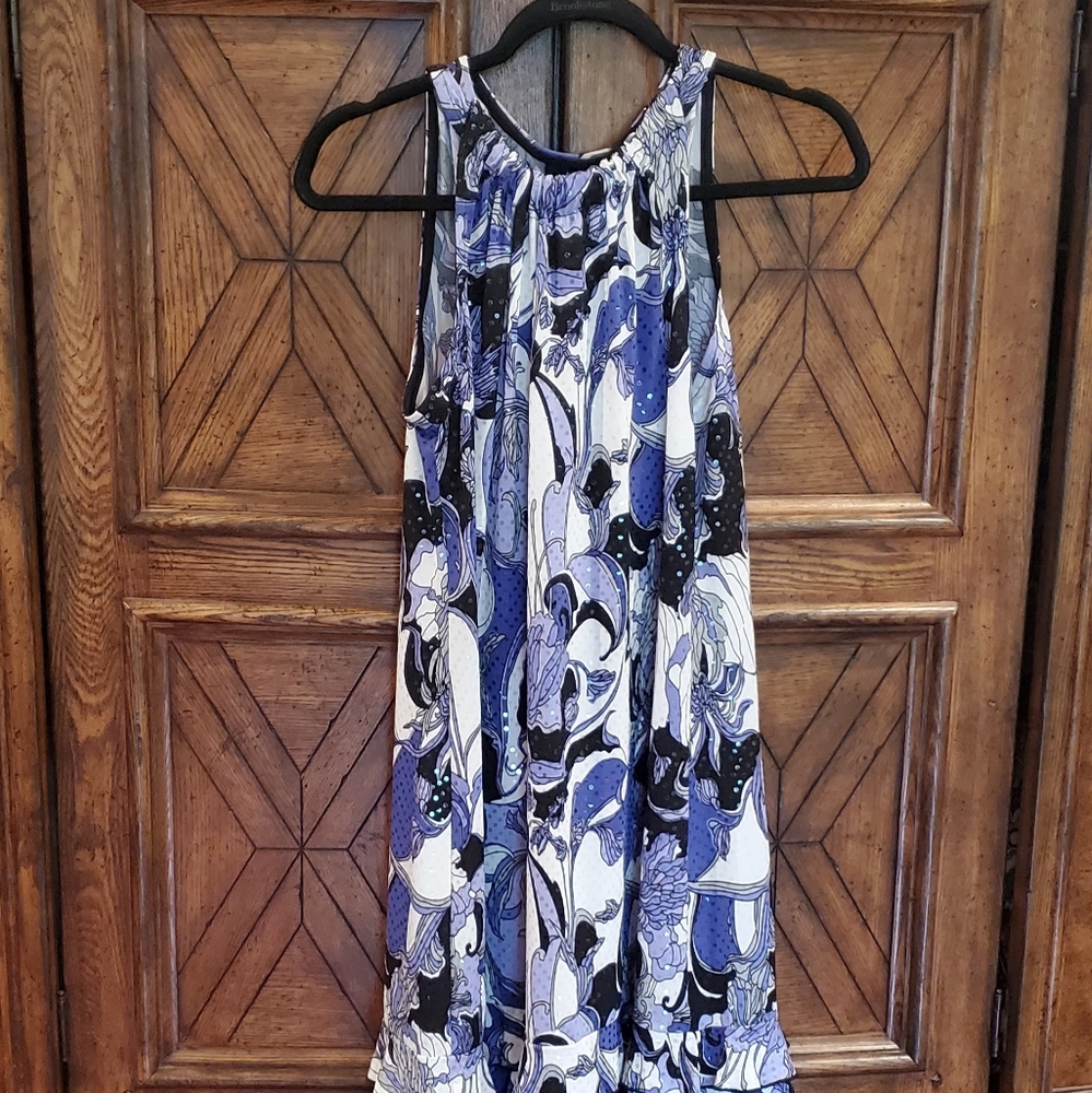 Beautiful Purple and Black Shimmery Cocktail Dress